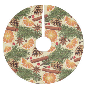 Orange Slices And Spices Brushed Polyester Tree Skirt