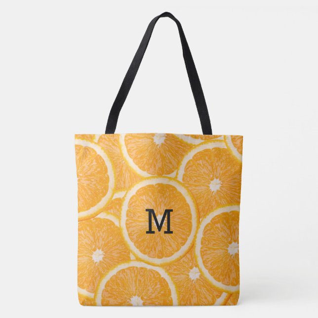 Orange Slices custom monogram bags (Front)