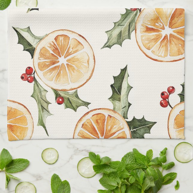 Orange Slices Kitchen Towel (Folded)