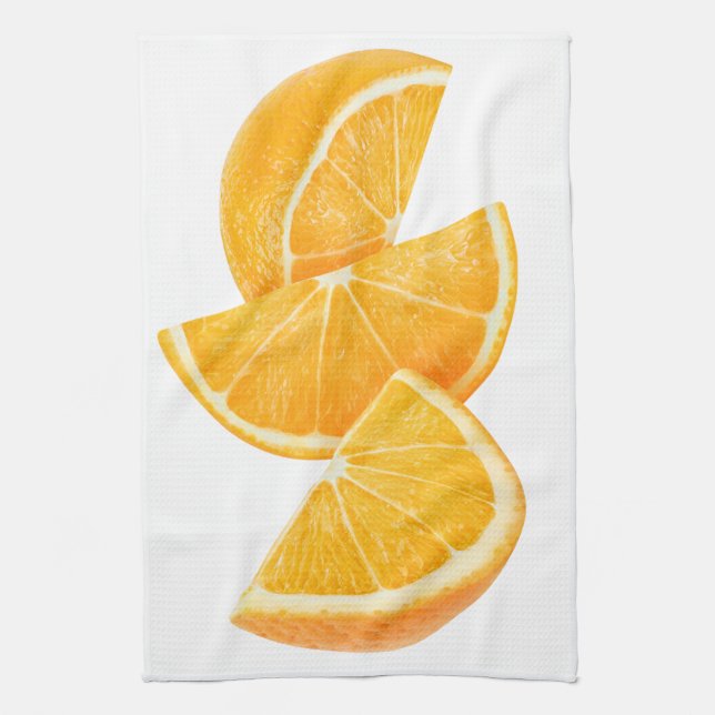 Orange slices kitchen towel (Vertical)