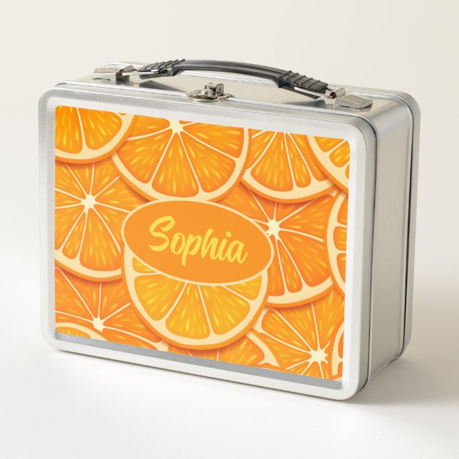 Orange Slices  Metal Lunch Box (Front)
