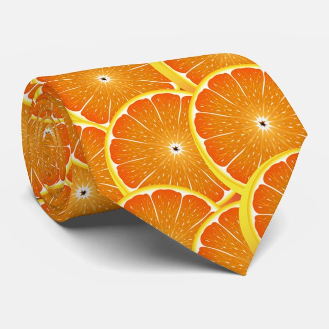 Orange Slices Neck Tie (Rolled)