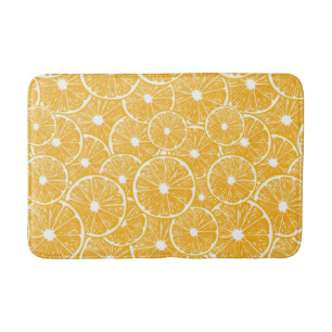 Orange slices pattern design bath mat
