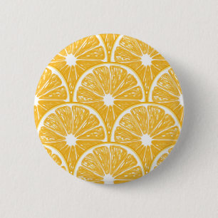 Orange slices, tropical fruit pattern design 2 inch round button