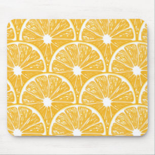 Orange slices, tropical fruit pattern design mouse pad