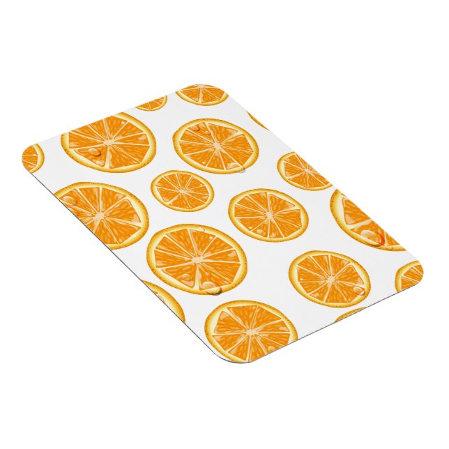 Orange Slices vintage style pattern. Magnet (Right Side)