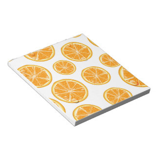 Orange Slices vintage style pattern. Notepad