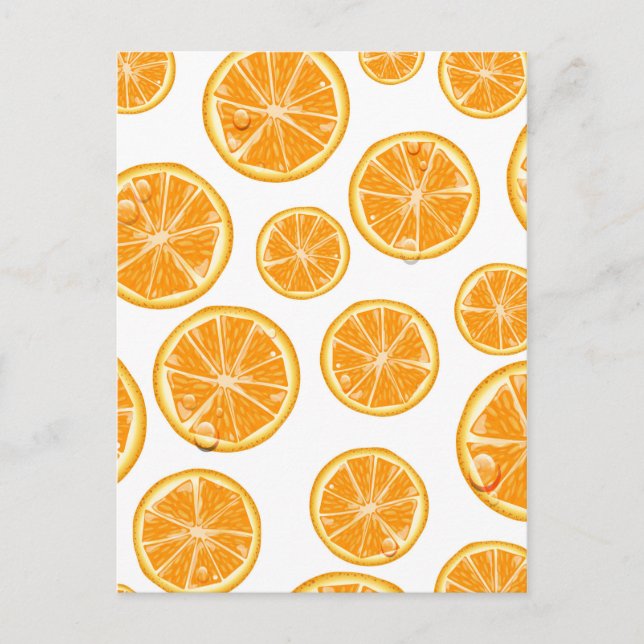 Orange Slices vintage style pattern. Postcard (Front)