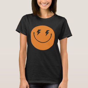 Orange Smile Face Happy Smiling Face Cute Peace Ki T-Shirt