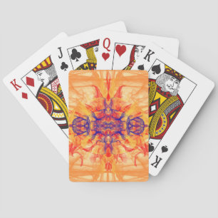 ORANGE SMOKE - Fractal Art - Playing Cards