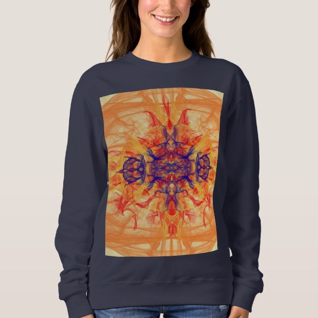 ORANGE SMOKE - Fractal Art - Sweatshirt (Front)
