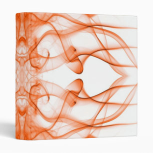Orange Smoke Symmetrical Minimalist White Binder