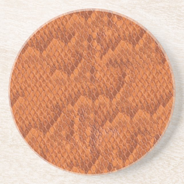 Orange Snake Skin Coaster (Front)