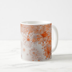 Orange Snowflakes Christmas Coffee Mug