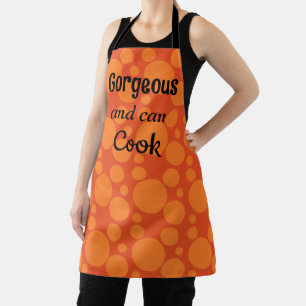Orange Soap Bubbles  Apron