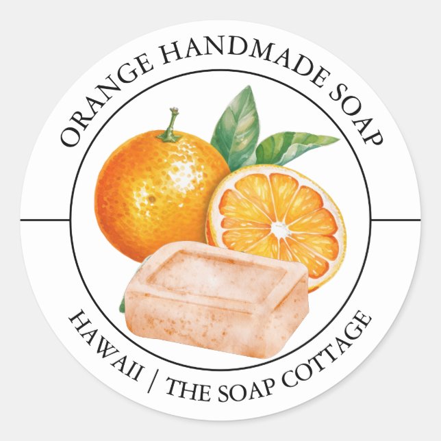 Orange Soap label (Front)