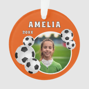 Orange Soccer Ball Football Sport Photo