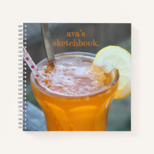 Orange Soda customizable sketch notebook