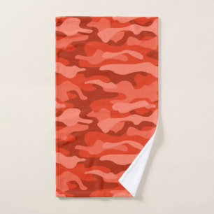 Orange Soda Monocolor Camo Hand Towel