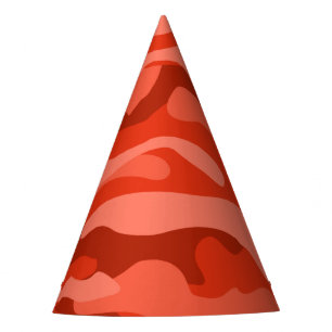Orange Soda Monocolor Camo Party Hat