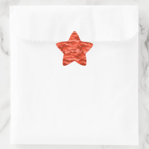 Orange Soda Monocolor Camo Star Sticker