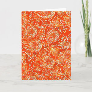 Orange soft flowers card