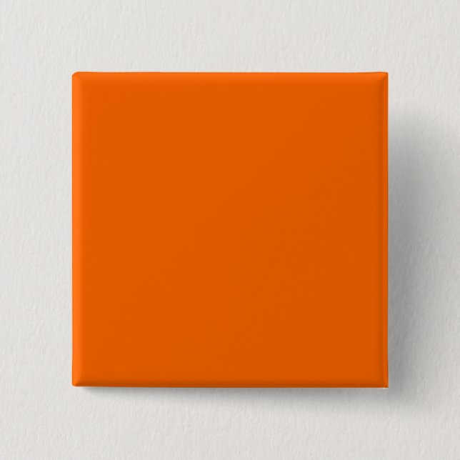 Orange Solid Colour Background Template 2 Inch Square Button (Front)