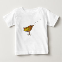 Orange Song Bird & Birdhouse Baby/Toddler T-Shirt