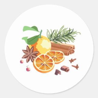 Orange Spice Classic Round Sticker