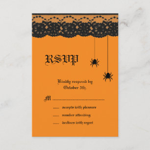Orange Spiders and Lace RSVP