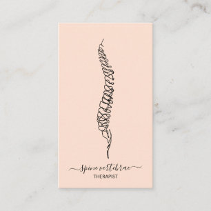 Orange Spine vertebrae orthopedic doctor Business Card