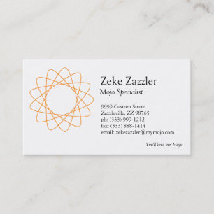 Orange Spirograph Business Card