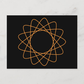 Orange Spirograph Postcard