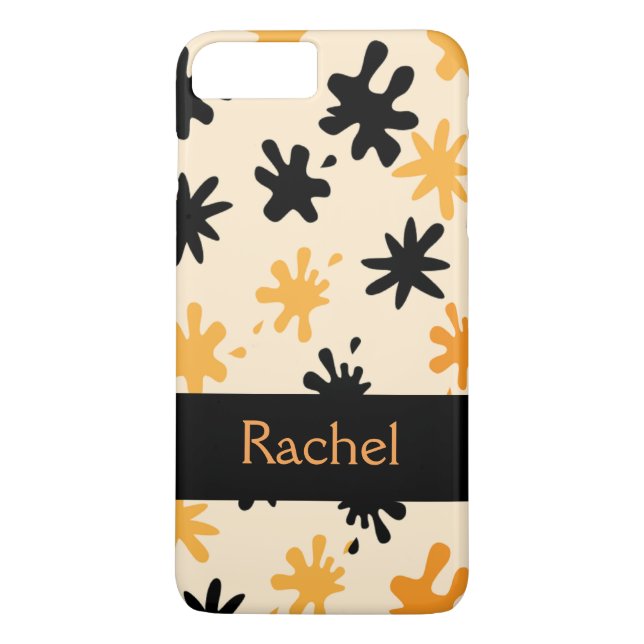 Orange Splat Attack Personalised iphone 7 Case-Mate iPhone Case (Back)