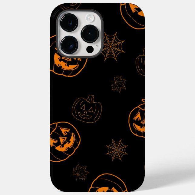 Orange Spooky Halloween Case-Mate iPhone Case (Back)