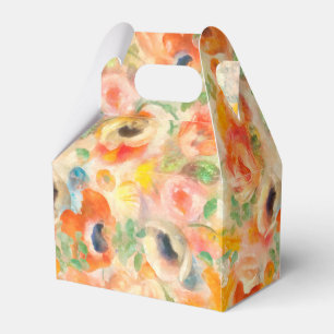 Orange Spring Flowers Favor Box
