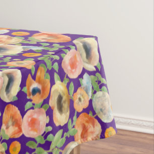 Orange Spring Flowers Tablecloth