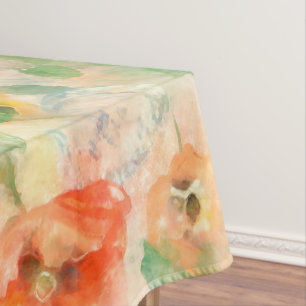Orange Spring Flowers Tablecloth
