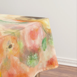 Orange Spring Flowers Tablecloth