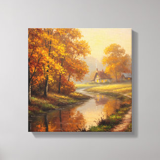 Orange Springs Countryside Canvas Print