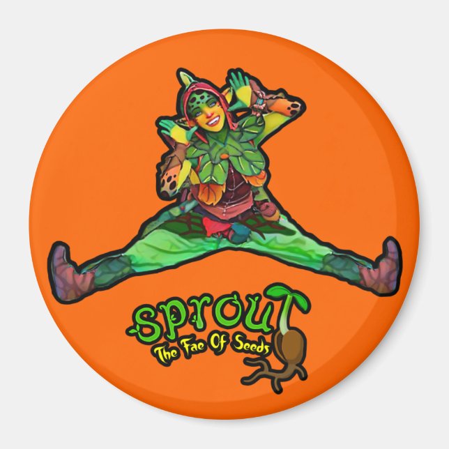 Orange Sprout Magnet (Front)