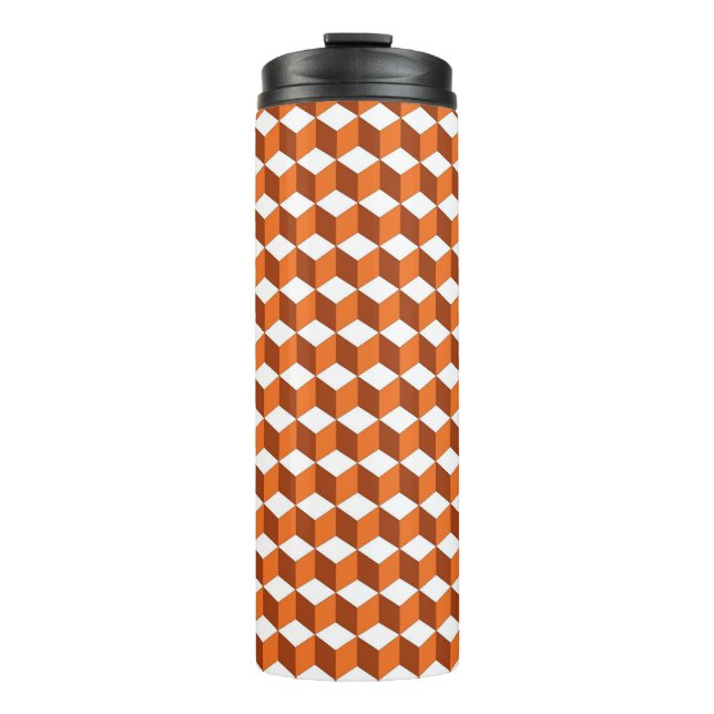 Orange Square: Abstract Vintage Background Thermal Tumbler (Front)