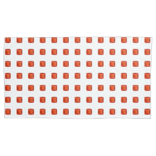 Orange Square Pattern Pillowcase