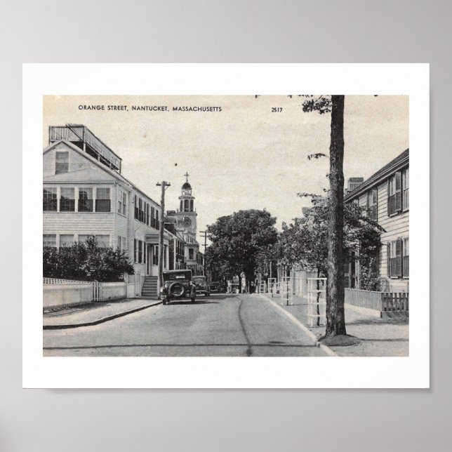 Orange St, Nantucket, Massachusetts Vintage Poster (Front)