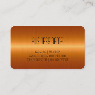Orange Stainless Steel Metal Business Card