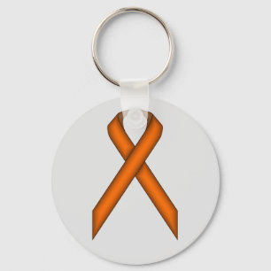 Orange Standard Ribbon by Kenneth Yoncich Keychain