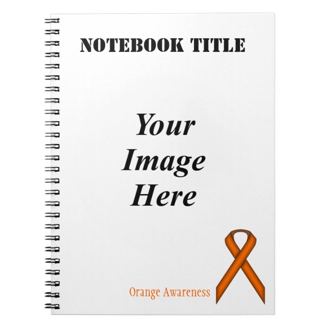Orange Standard Ribbon by Kenneth Yoncich Notebook (Front)