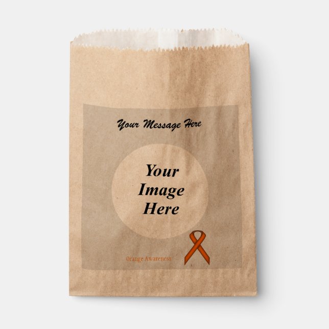 Orange Standard Ribbon Template by Kenneth Yoncich Favour Bag (Front)