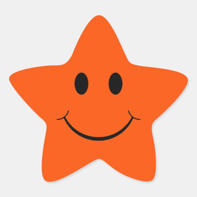 Orange Star Face Stickers (Front)