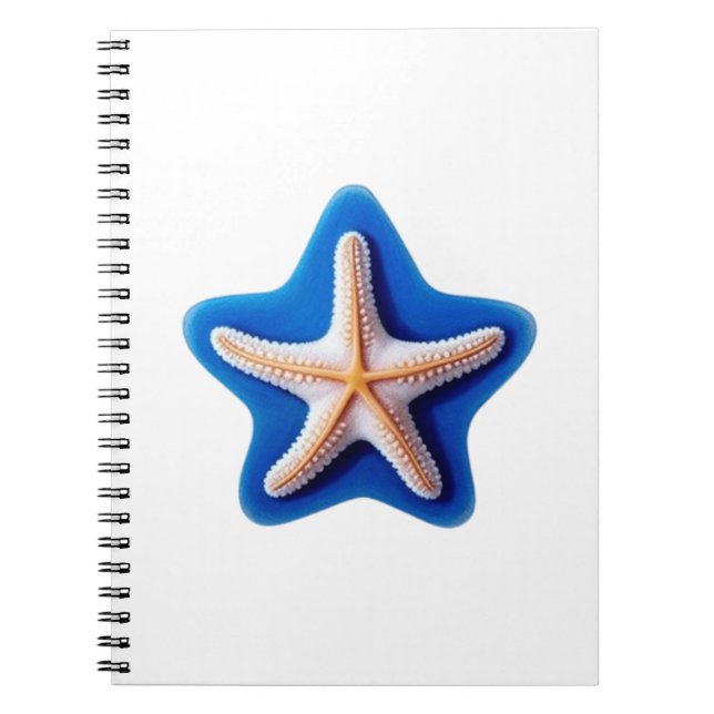 Orange Starfish in Blue Notebook (Front)